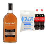 Select&Go | 1 Ron Barceló Gran Añejo 750ml + 2 Gaseosas Coca Cola 1.5L + 1 Hielo COLDGEM 3.0Kg.